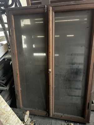 Окно деревянное простое, 2 контура, 100х150