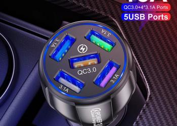 Быстрая автомобильная зарядка USB .