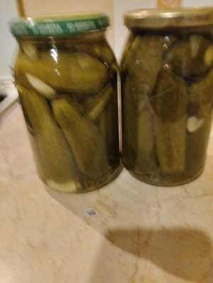 Вкусные маринованные огурцы.