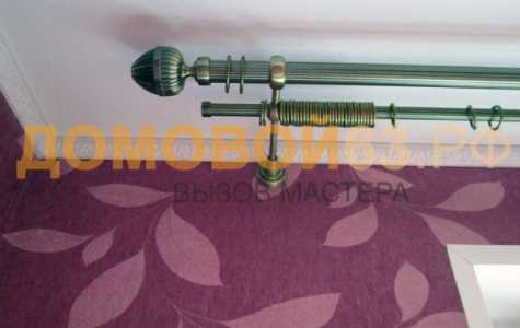Установка карнизов и гардин