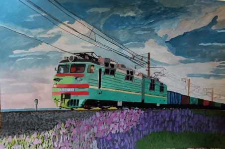 Рисунок поезд