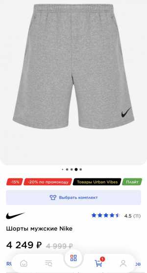 Мужские шорты nike