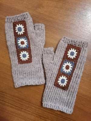 Митенки вязаные