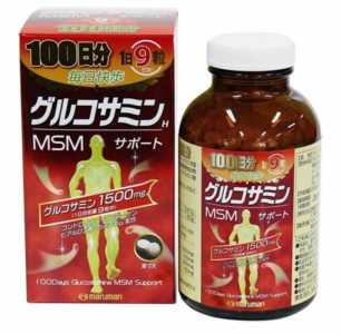 Комплекс с глюкозамином и МСМ для здоровья суставов и костей Maruman Glucosamine