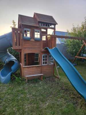 Игровой комплекс Домик Горка Качели