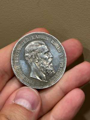 Немецкие 5 марок 1888г Фридрих 3