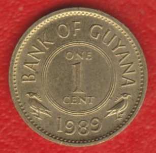 Гайана 1 цент 1989 г.
