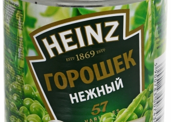 Горошек зеленый Heinz нежный, жестяная банка 390 г