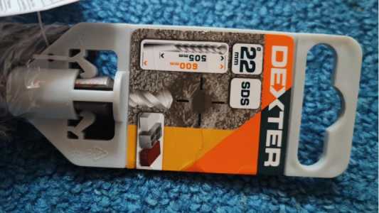 Бур по бетону sds 22x505x600 mm Dexter