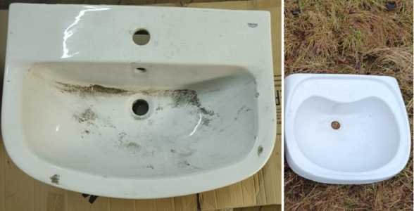 Раковина Grohe и умывальник
