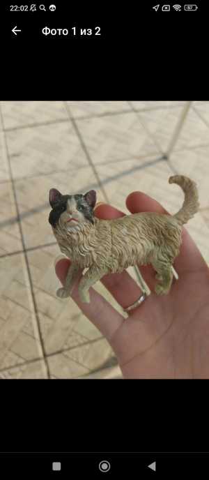 Фигурка кошки из полимерной глины