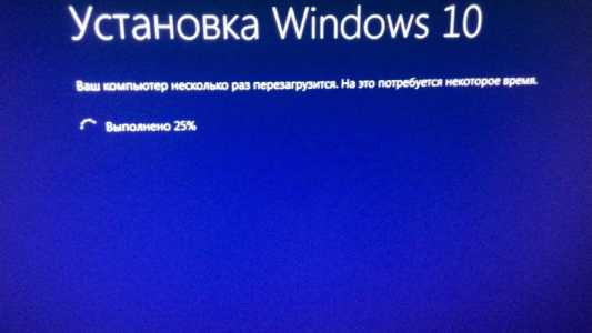 Установка виндовс 10