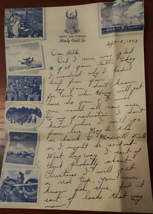 Письмо американского летчика 1943 год.
