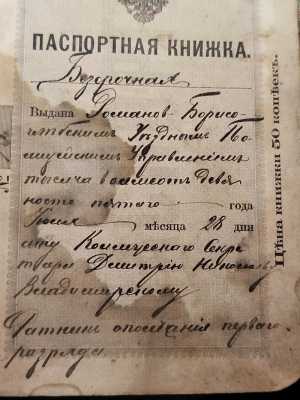 Паспорт 1895г